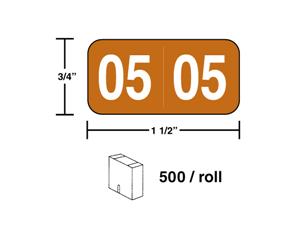 M-R0705ORW - 05 Orange/White in roll/500