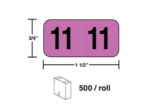 M-R0711 - Color Coded Year label for 2011 in rolls