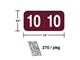 M-R04010 - 10 Burgundy/White in pkg/270