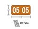 M-R0405ORW - 05 Orange/White in pkg/270