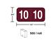 M-R0710 - 10 Burgundy/White in roll/500