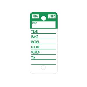 M-225TS-GREEN - Top Stripe Key Tags in Green