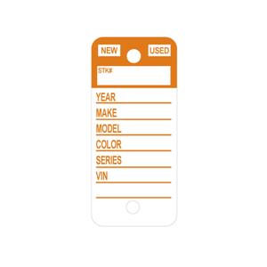 M-225TS-ORANGE - Stripe Key Tag in Orange