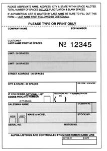 M-A-168 - VEHICLE DEAL LABEL