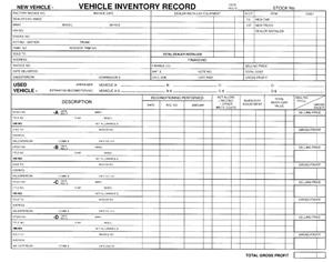 M-DSA-542 - VEHICLE INVENTORY RECORDS (#790)