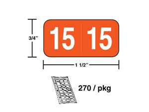 M-R04015 - 2015 Color Coded Year in pkg/270 (# 3515)