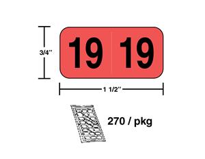 Year 2019 stickers in packages # 3519
