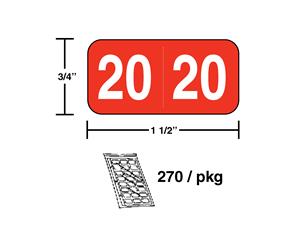 Year 2020 stickers in a package  # 3520
