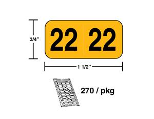 Year label 2022 in pkg. of 270 (#3522) ringbook sheets