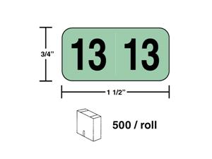M-R07013 - Color Coded Year Label for 2013 in rolls