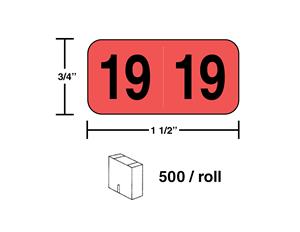 Year 2019 stickers in a roll # 3319