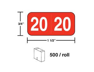 Year 2020 stickers in a roll # 3320