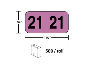 Year 2021 stickers in a roll # 3321