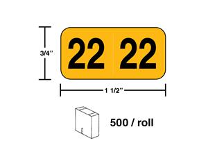 Year 2022 stickers in a roll # 3322
