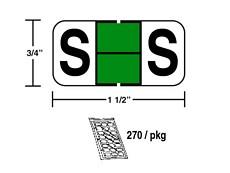 M-R3848S - Lt. Green/Black   letter S pkg./270