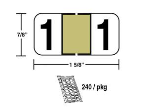 M-R5831GD - Gold Numeric 1 Ringbook (240/Pkg)