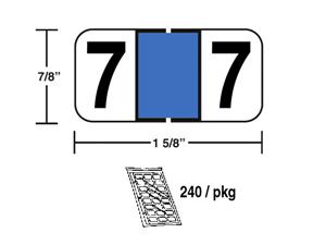 M-R5837LBE - Lt. Blue Numeric 7 Ringbook (240Pkg.)