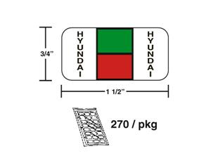 M-R629H - Green/Red Hyundai Ringbook (270pk)