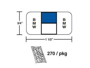 M-R630B - BMW Blue/White Color Coded Label( R & R)