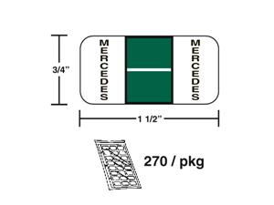 M-R631M - Dk. Green/White Mercedes Ringbook (270pk)