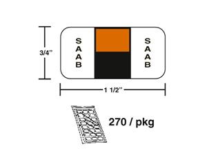 M-R638S - Orange/Black Saab Ringbook (270pk)