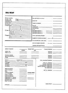 M-RFI-237 - Deal Recap Form