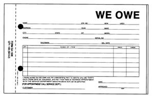 M-SA-1506 - WE OWE FORM