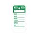 M-225TS-GREEN - Top Stripe Key Tags in Green