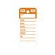 M-225TS-ORANGE - Stripe Key Tag in Orange