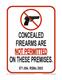 Firearms signs