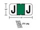 M-R3839J - Green Letter J pkg./270