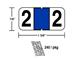 M-R5832BE - Blue Numeric 2 Ringbook (240/pkg)