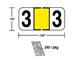 M-R5833Y - Yellow Numeric 3 Ringbook (240/PKG)
