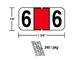 M-R5836R - Red Numeric #6 Ringbook Sheets (240 pkg)