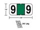 M-R5839DGN - Dk Green Numeric 9 Ringbook (240 pkg)