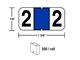 M-R5862BE - Color Coded labels #2 in a roll Blue