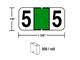 M-R5865LGN - color labels #5 lt. green roll