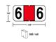 M-R5866R - Color Coded Labels #6 in a roll Red