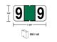 M-R5869DGN - Color Coded labels #9 Dark Green in a roll