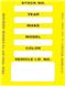 M-V-1150 - Stock # stickers in Yellow (#400)